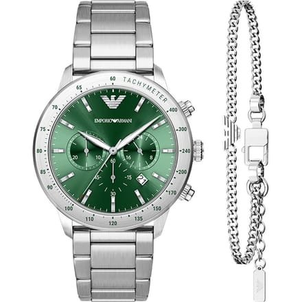 Emporio Armani Mannen Horloge 43 mm Zilverkleurig