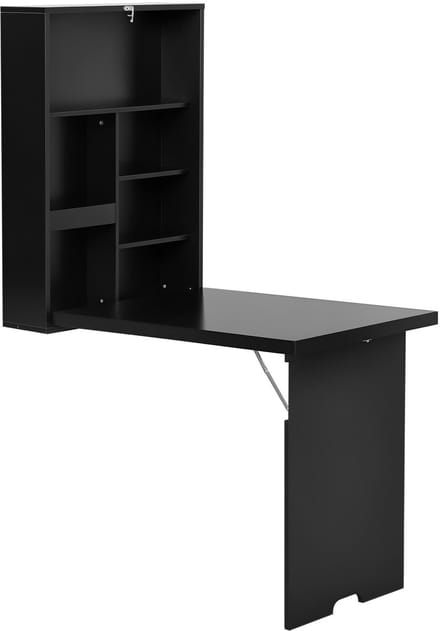 HOMCOM Wall Mounted Desk MDF 94,5L x 60B x 147H cm Schwarz