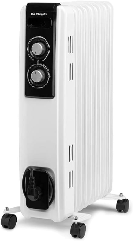 Olieradiator 2000W - Verwarmingselement - Ruimte Verwarmen - Oververhitting Bescherming - 9 Elementen - Wit