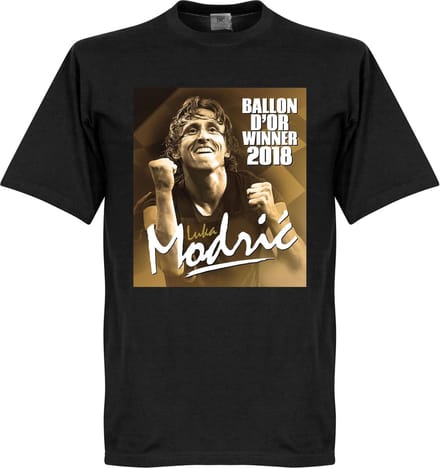 Modric Ballon d'Or Winner T-Shirt - Zwart - XL