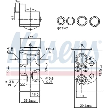 Airco ventiel NISSENS 999376