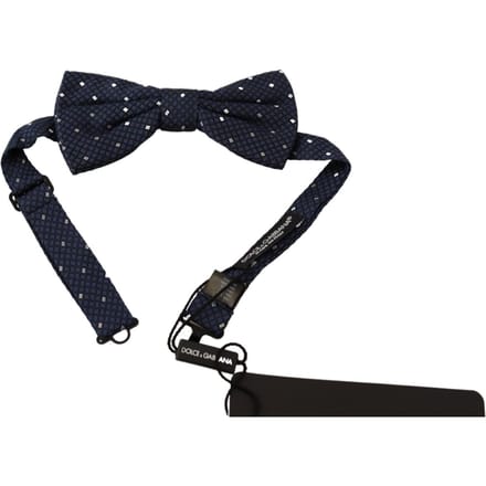 Dolce & Gabbana Mannen Donkerblauwe Patroon Verstelbare Nek Papillon Vlinderdas