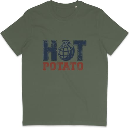 Heren en Dames T Shirt - Hot Potato - Khaki Groen - M