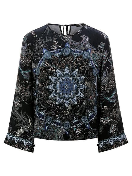 Blouse lange mouwen Van Riani blauw