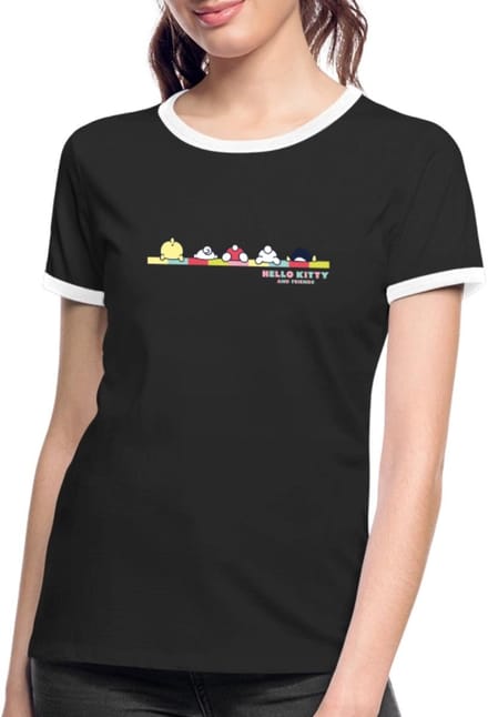 Hello Kitty En Vrienden Achterste Vrouwen Contrast Shirt