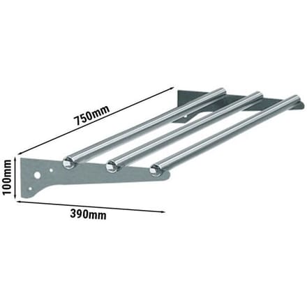 GGM Gastro Tablettrutsche KOPENHAGEN - 750mm Zilver