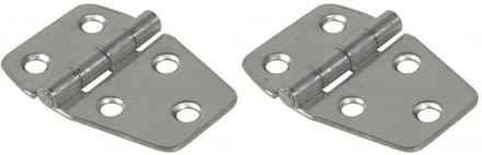 Scharnier 40 x 55 mm, roestvrij staal - 1 paar - 2 stuks