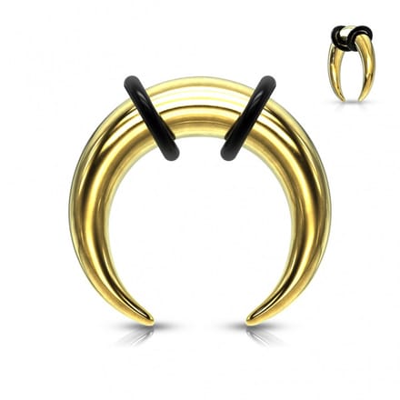 Taper PVD C-shape 1.6 mm - goud - LMPiercings