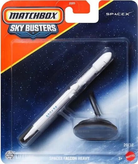 SKY BUSTERS SPACEX FALCON HEAVY ROCKET 20/32 MATCHBOX 1:64 METAL LONG CART 2025