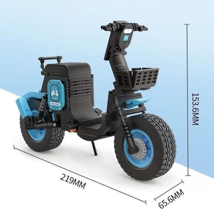 KNEW BUILT Elektrische Fiets Scooter Mini Bouwstenen Educatief Constructiespeelgoed voor Kinderen STEM Leren