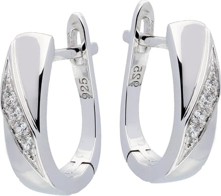 Klapoorringen Elegance CZ 925 Rd