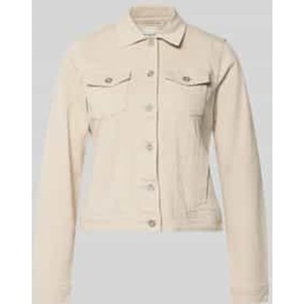 regular fit jeansjack van katoenmix