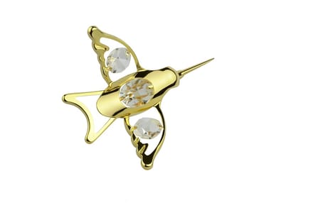24K goud verguld Kolibri met Swarovski kristallen