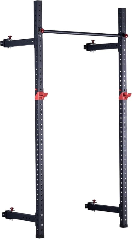 Wandrek Power Rack - Uitbreidbaar Half Rack - 350 kg Belastbaar - Wandbevestigd - Met Optrekstang