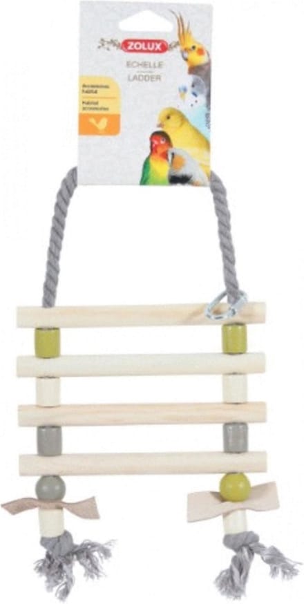 Touwladder voor vogels met leer Zolux