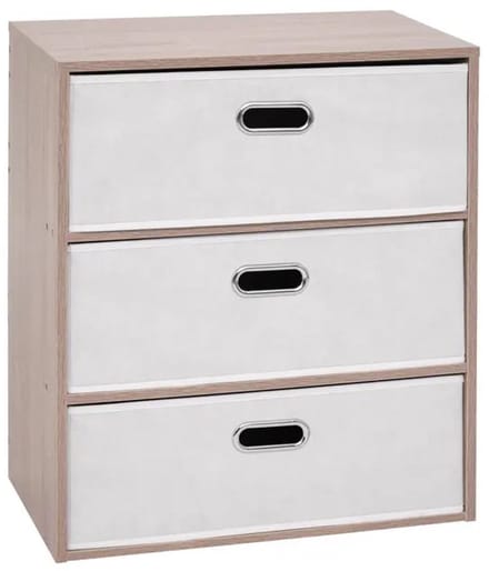 5Five Bureautoren - Opberger - Bureaubrievenbak - Bureauhouder - 3 lades - 50x30x60cm - Grijs