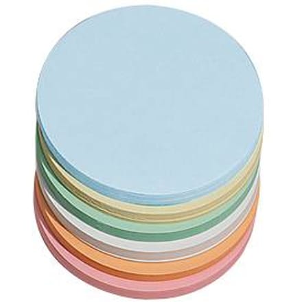 Presentatiekaartjes, rond, Ø 95 mm, 250 st., diverse kleuren
