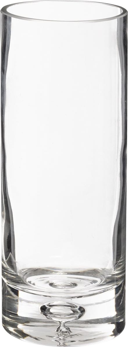 Atmosphera bloemenvaas Amiens - Cilinder model - transparant - bubbel glas - 23 x 9 cm