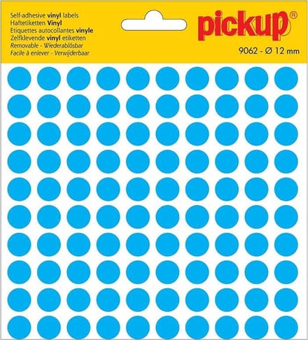 Pickup Stippen vinyl 12 mm blauw - 9062