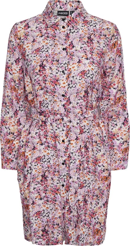 PIECES PCBRUNA LS SHIRT DRESS Dames Jurk - Maat M