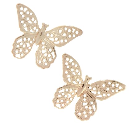 Mini Vlinders Metaal Strooidecoratie Goud 3cm 50 st