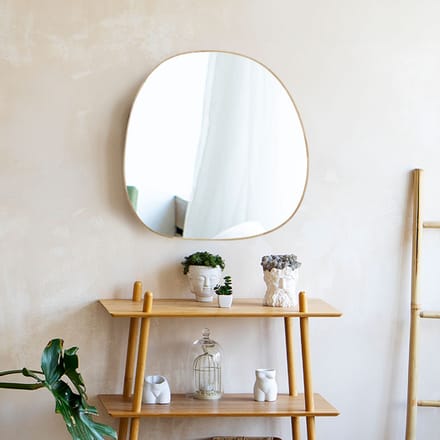 Milton & Oldbrook Wandspiegel 80 x 80 cm Varna Hout