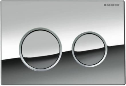 Geberit Omega20 bedieningsplaat - 2-toets spoeling - rond - gl.chr./matchr./gl.chr.