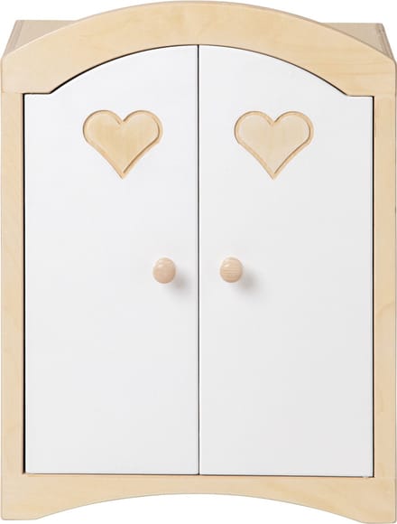 Van Dijk Toys houten Poppenkledingkast - Wit