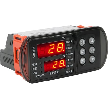 EW285 AC220V Digitale Temperatuurregelaar Koeling Ontdooien Thermostaat voor Koelopslag Vriezers black