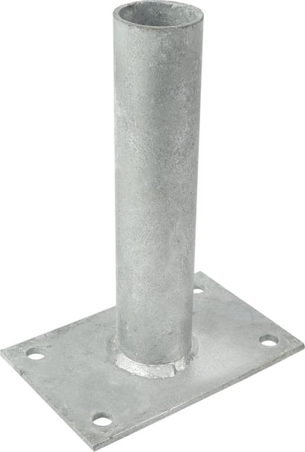Wovar Ronde paalhouder op plaat Ø44 mm x 15 cm | Per Stuk