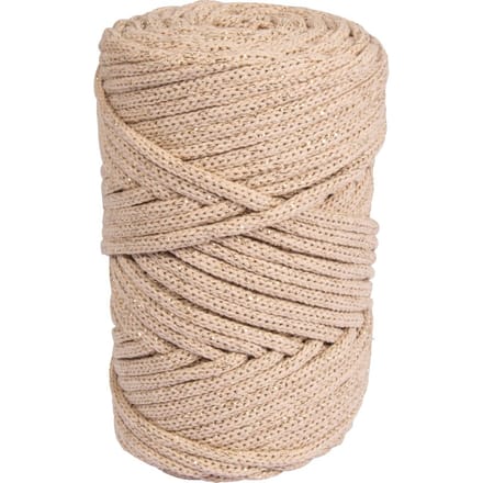 Gerecycled garen met gouddraad, Ø 4mm - Zand