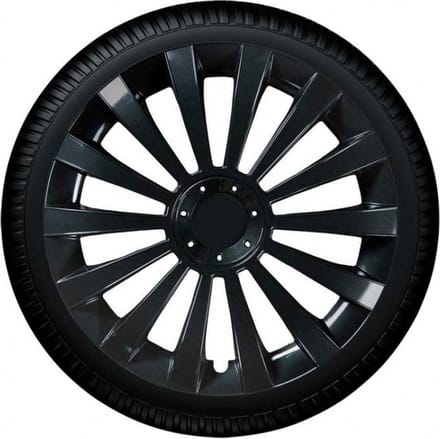 Tip-it Wieldoppen 16 inch - 4 stuks - Kliksysteem - Zwart