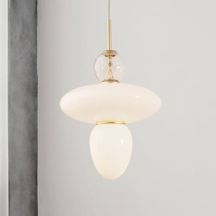 Nuura Aps Nuura Rizzatto 43 hanglamp, messing/wit