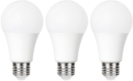 3 Pack - E27 Day/Night Auto Sensor LED Lamp, 5000K, 4,8W, 470 Lumen, non dimmable