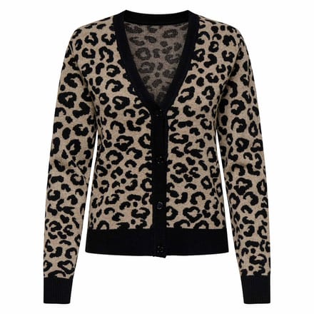Regular fit gebreid jack van viscosemix model 'LEO'