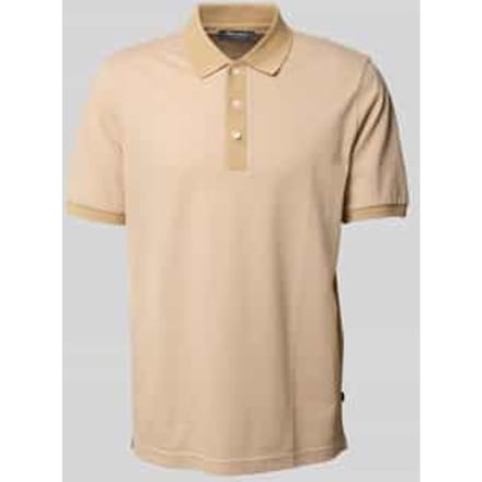 Slim fit poloshirt met structuurmotief
