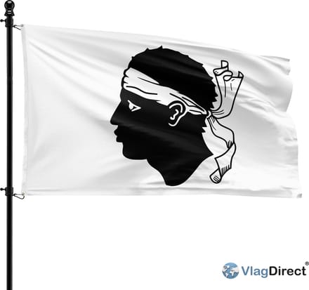VlagDirect - Corsica vlag - Corsicaanse vlag - 90 x 150 cm.