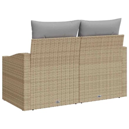 vidaXL - Tuin - Sofa - met - kussen - met - opslag - 123 - x - 62 - x - 69 - cm - poly - rattan