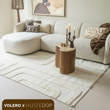 Studio Clarice Wollen vloerkleed - Judith Lines Creme - 200x290cm