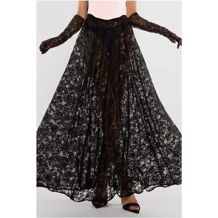 Plooirok voor dames Goddiva Floral Lace A-Line Maxi