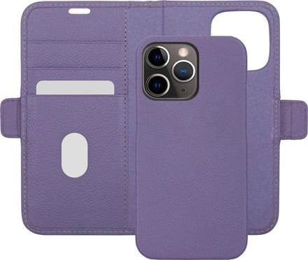 iPhone 13 Pro Max Bookcase hoesje - dbramante1928 - Effen Paars - Leer