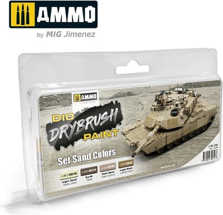 AMMO by Mig Jimenez Hobbyverf - MIG 7304 Drybrush Set - Sand Colors Verf set - 4x 40 ml