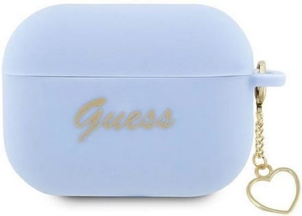 GUESS GUAP2LSCHSB AirPods Pro 2 cover blue/blue Silicone Charm Heart Collection
