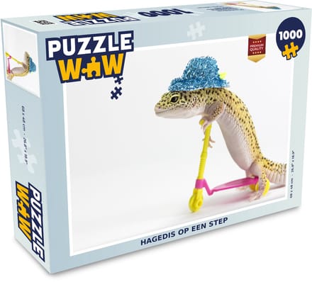 Puzzel Hagedis - Hoed - Step - Legpuzzel - Puzzel 1000 stukjes volwassenen