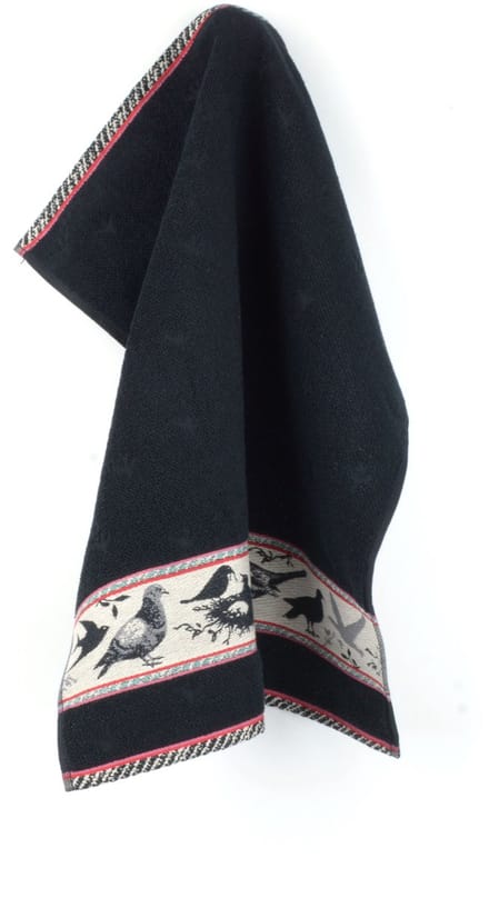 Bunzlau Castle | Keukendoek Vogels Zwart