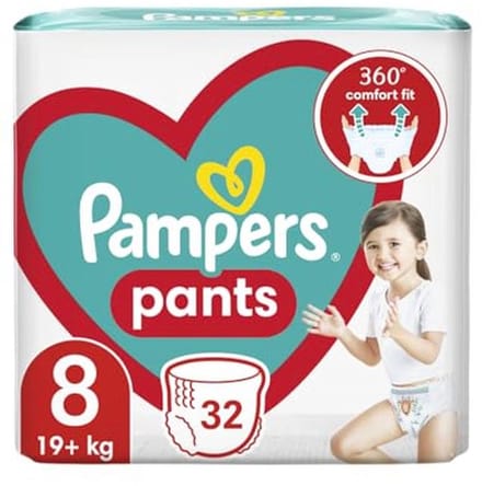 Luierbroekjes maat 8 - 32 stuks, met lekkagebescherming en stopper