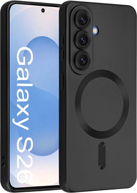 ShieldCase MagSafe Hoesje - Geschikt voor Samsung Galaxy S26 - Lens Protectie - Zwart