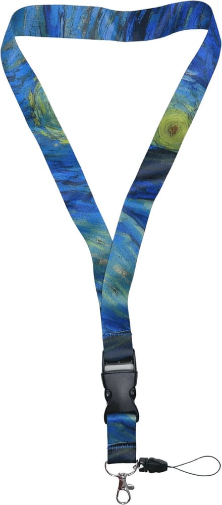 3BMT Keycord Sleutelhanger met Badgehouder - Van Gogh - Sterrennacht
