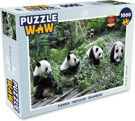 Puzzel Panda - Natuur - Bamboe - Legpuzzel - Puzzel 1000 stukjes volwassenen