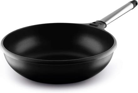 Aluminium Wok met Afneembare Handgreep voor Optimale Kookprestaties